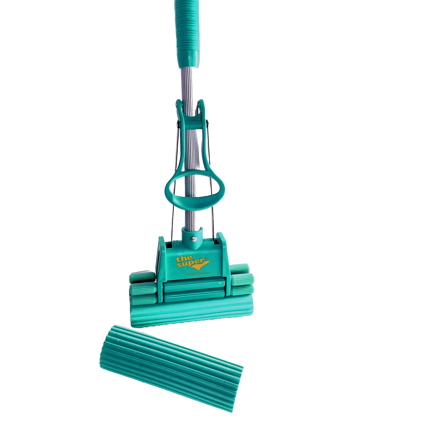 THE SUPER® Standard 7" Double Roller PVA Sponge Mop Set (Mop and 1 Extra Refill)